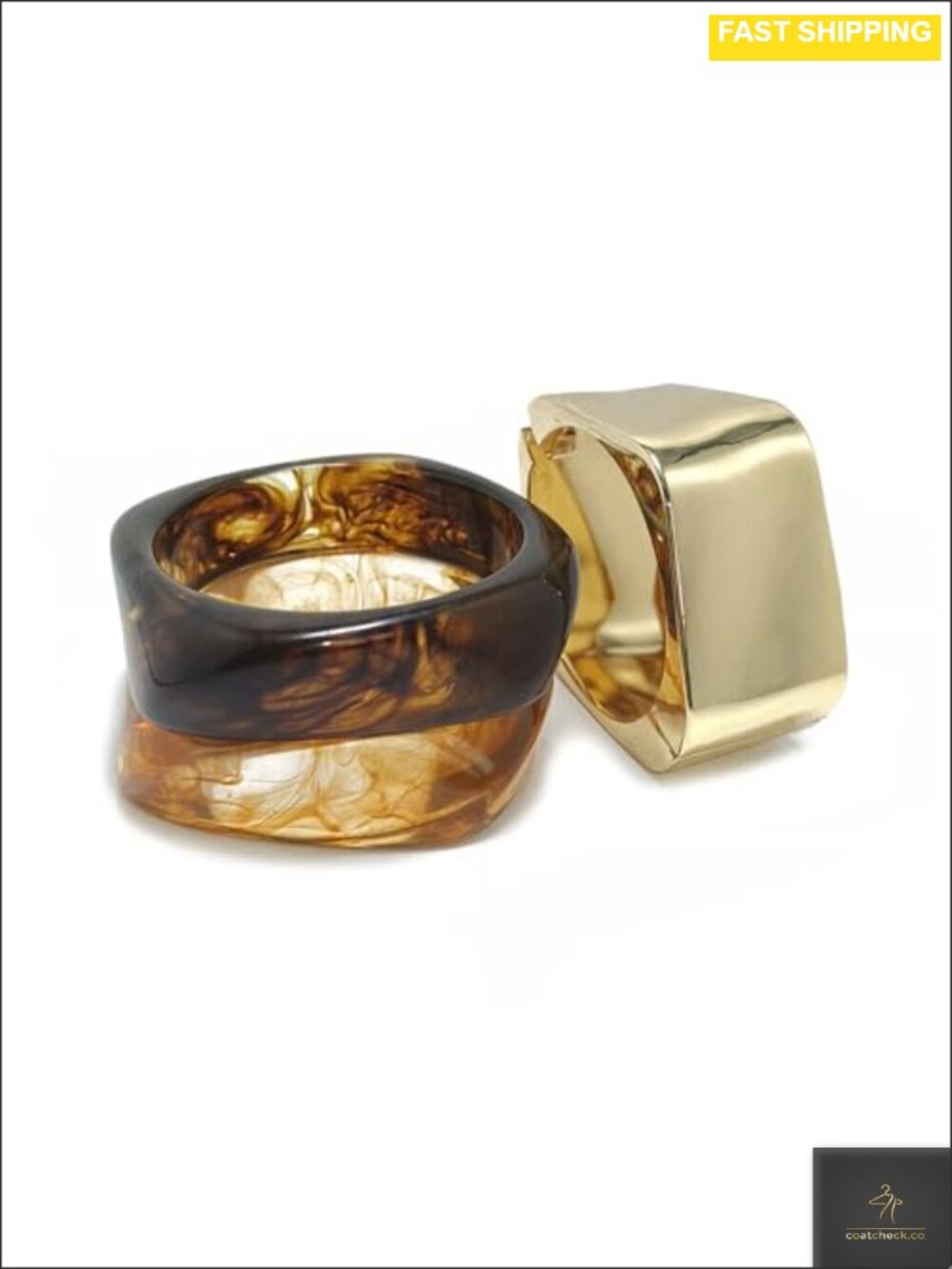 Chunky Resin Acrylic Bangle Bracelets for Women Geometric Wide Bangles Set